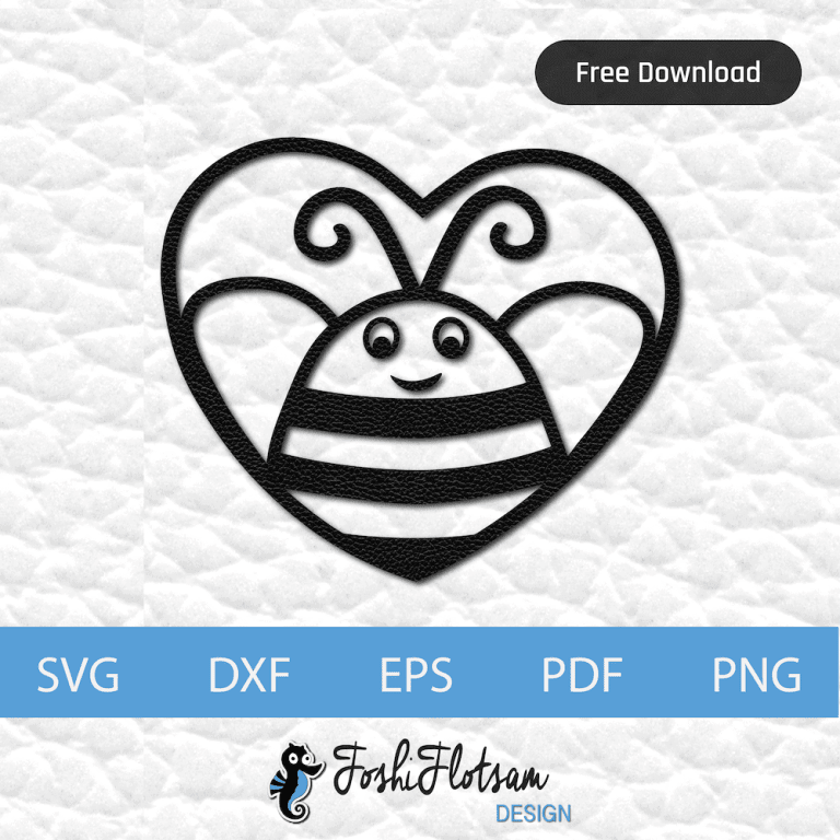 1 bumblebee free clipart SVG file with cute bumblebee in heart design.